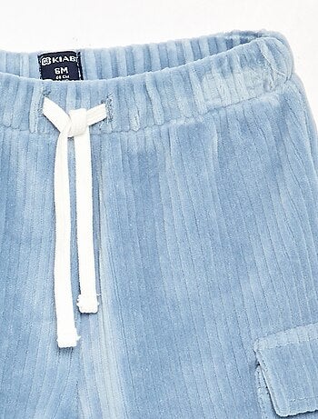 Pantaloni in velluto a coste con tasche cargo