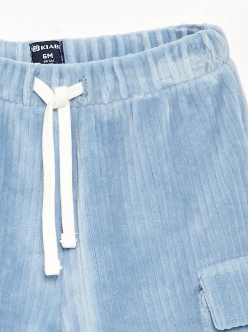Pantaloni in velluto a coste con tasche cargo - Kiabi