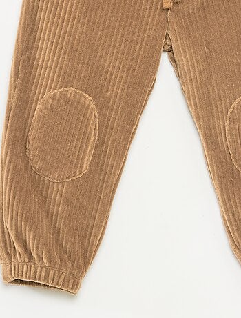 Pantaloni in velluto a coste con vita elasticizzata