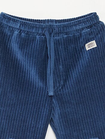 Pantaloni in velluto a coste con vita elasticizzata