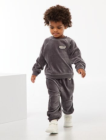 Pantaloni in velluto a coste con vita elasticizzata