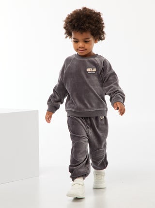 Pantaloni in velluto a coste con vita elasticizzata