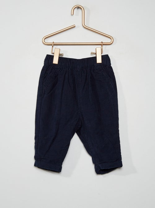 Pantaloni in velluto a coste foderati - Kiabi