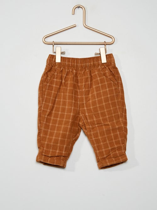 Pantaloni in velluto a coste foderati - Kiabi