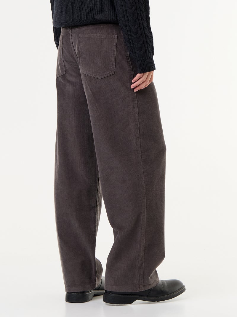 Pantaloni in velluto a coste Grigio - Kiabi