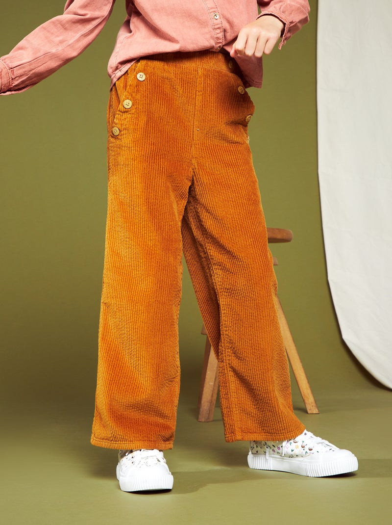 Pantaloni in velluto a coste MARRONE - Kiabi
