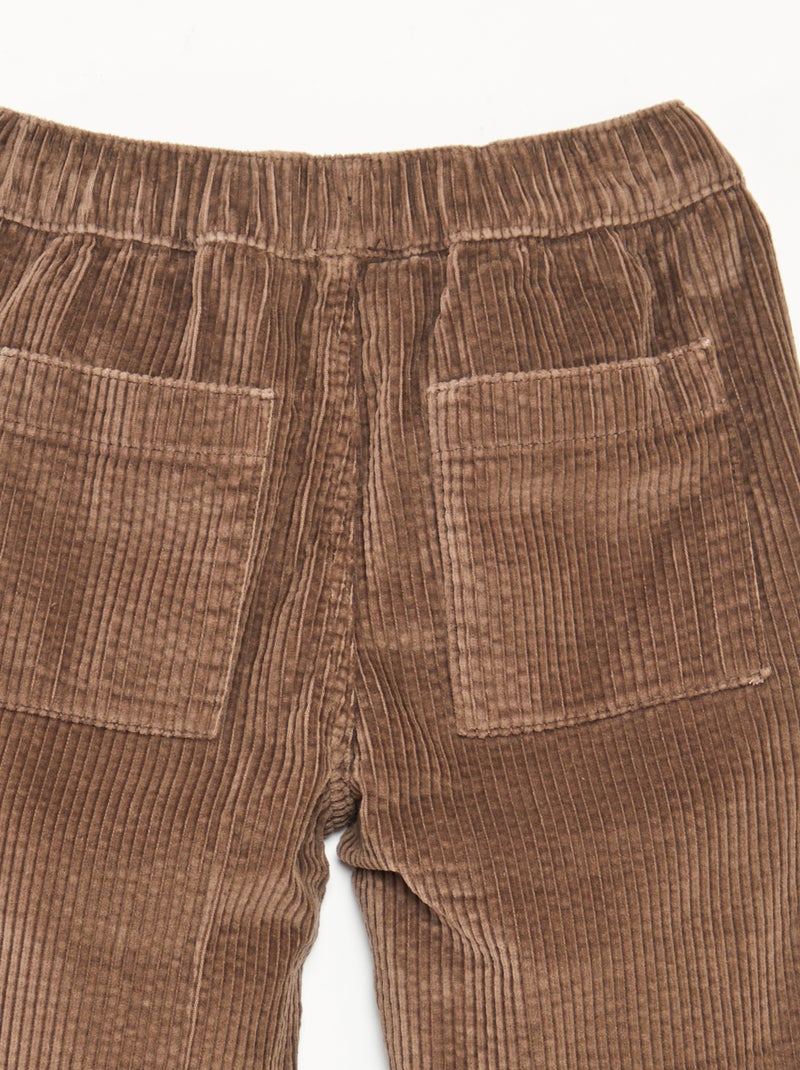 Pantaloni in velluto a coste Marrone - Kiabi