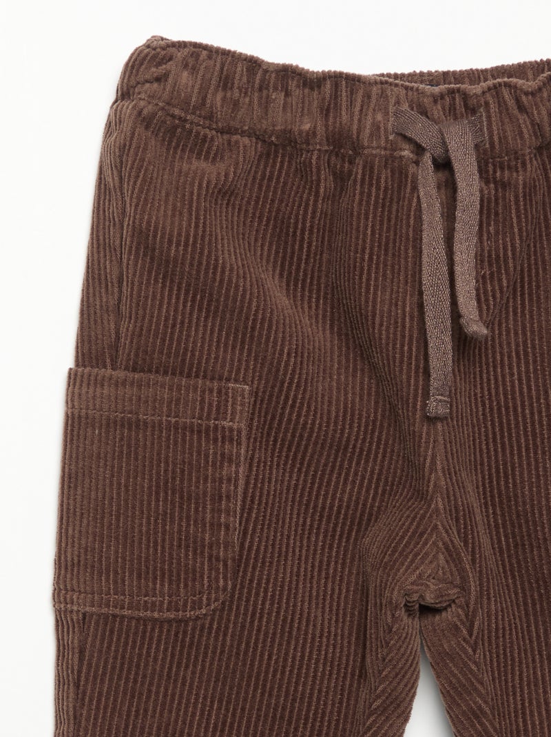 Pantaloni in velluto a coste Marrone - Kiabi