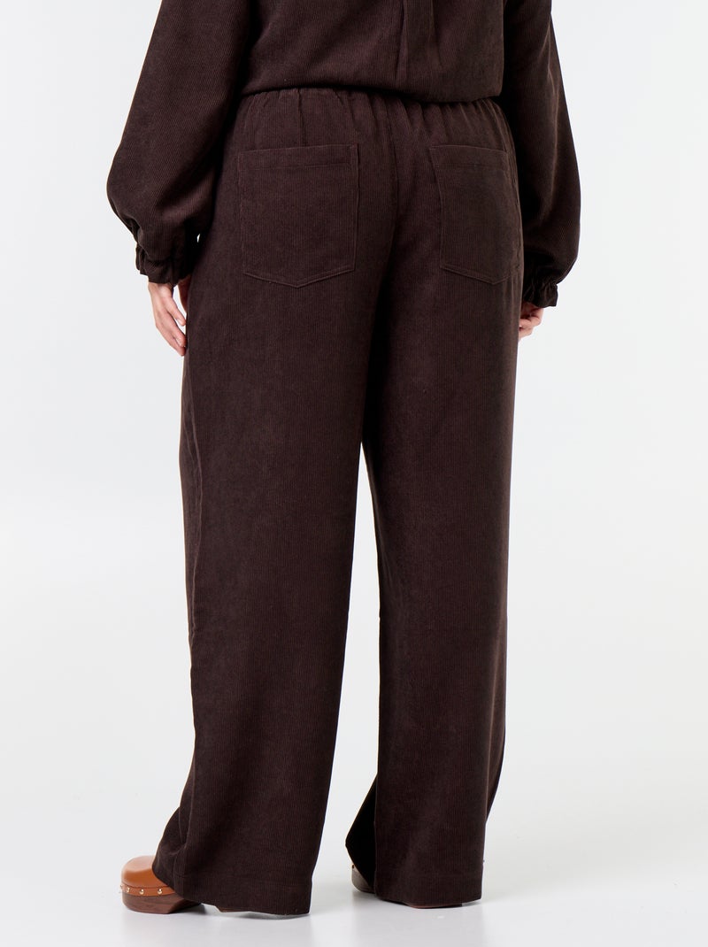 Pantaloni in velluto a coste Marrone - Kiabi