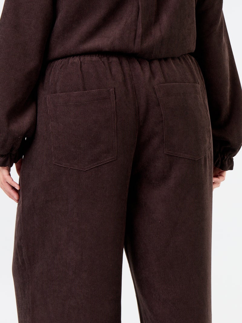 Pantaloni in velluto a coste Marrone - Kiabi