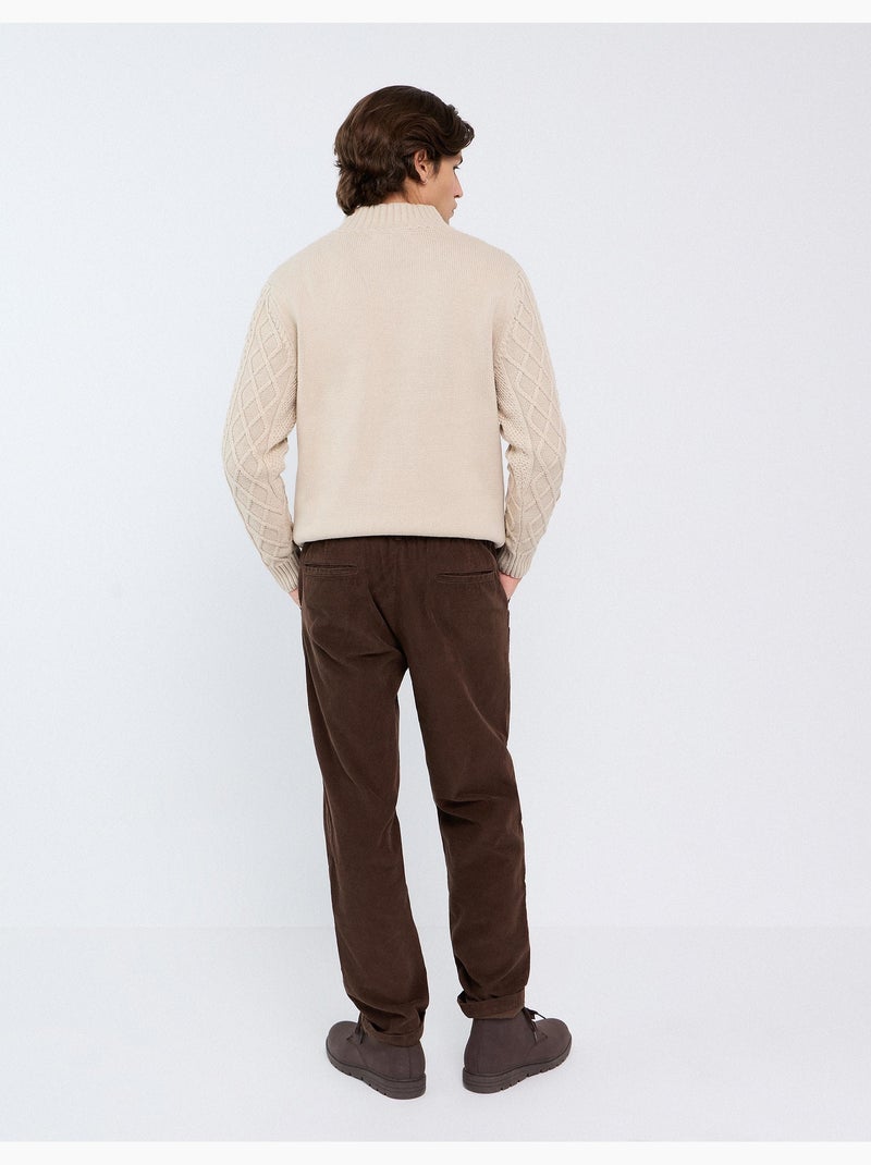 Pantaloni in velluto a coste, mo fashion Marrone - Kiabi