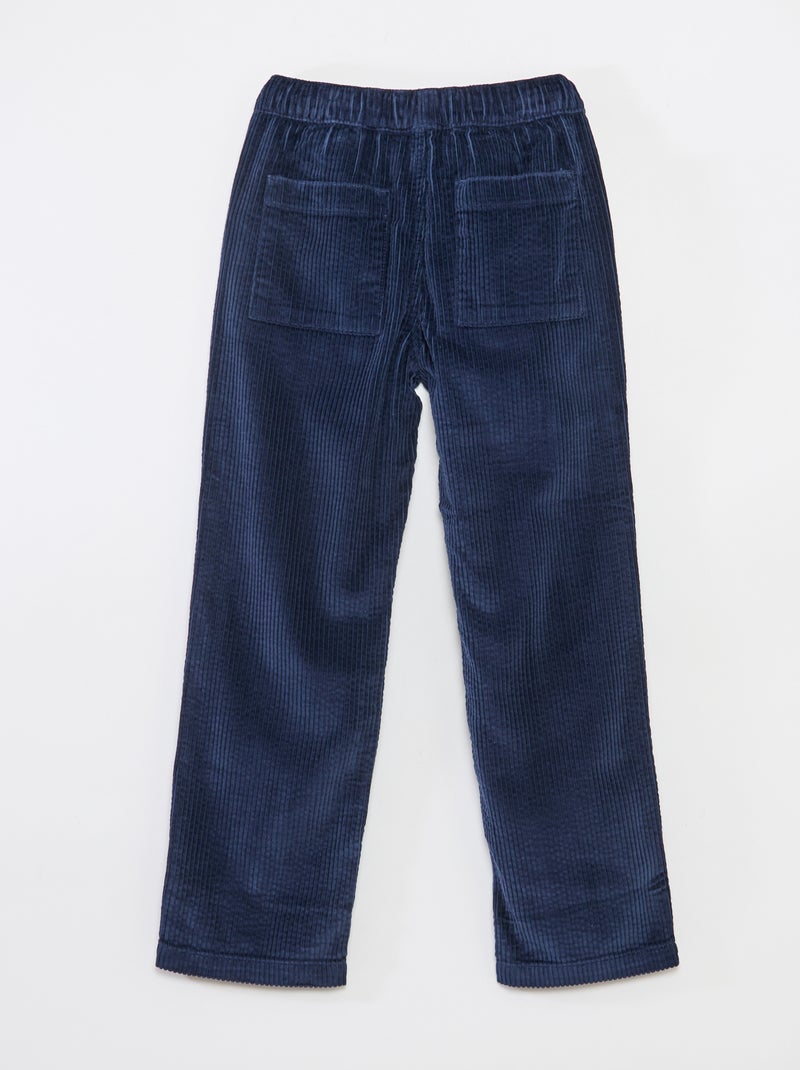 Pantaloni in velluto a coste Nero - Kiabi