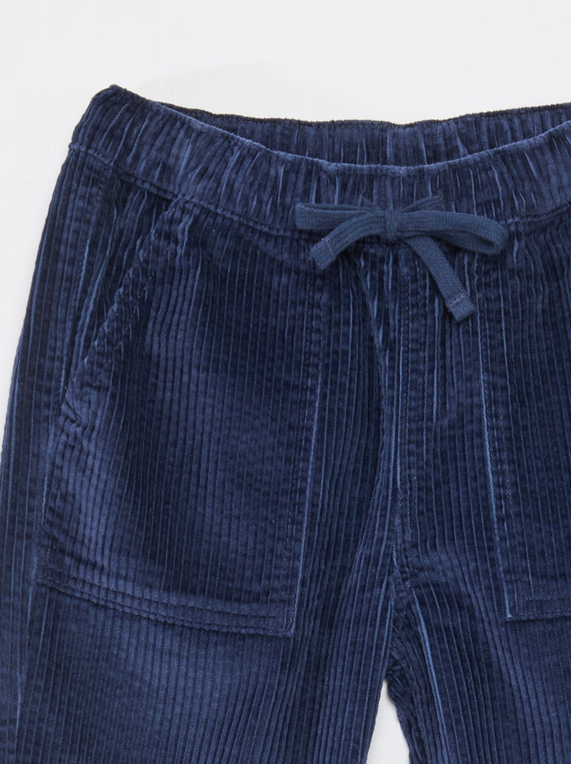 Pantaloni in velluto a coste Nero - Kiabi