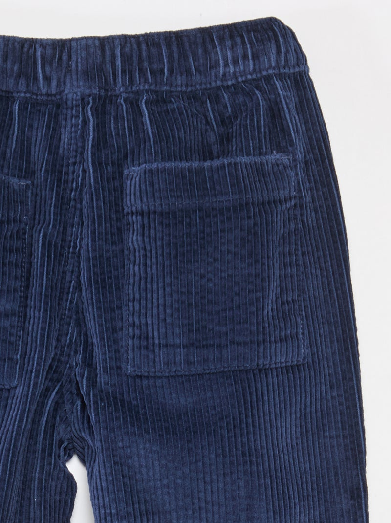Pantaloni in velluto a coste Nero - Kiabi