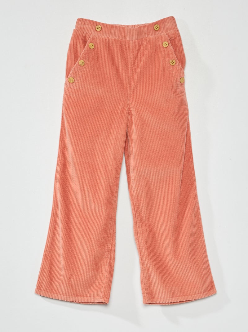 Pantaloni in velluto a coste rosa - Kiabi