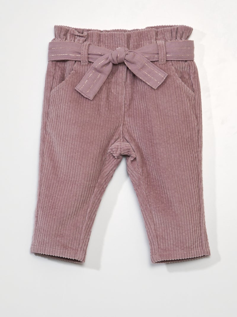 Pantaloni in velluto a coste ROSA - Kiabi