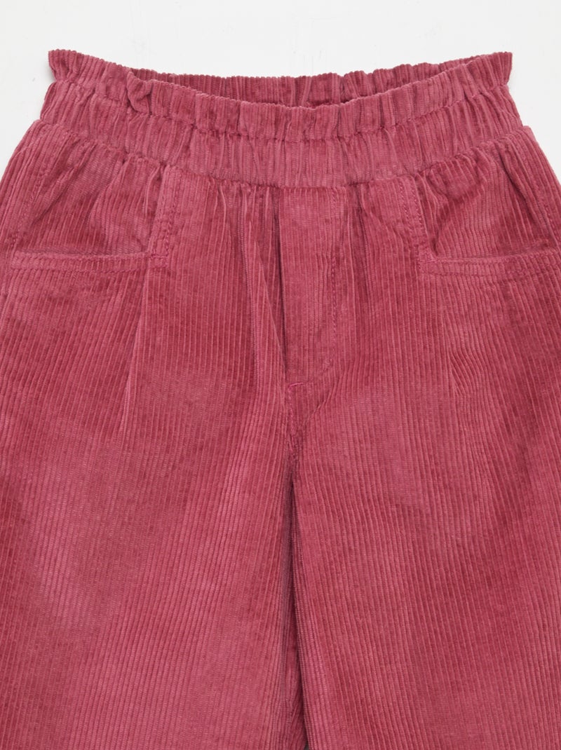 Pantaloni in velluto a coste VIOLA - Kiabi