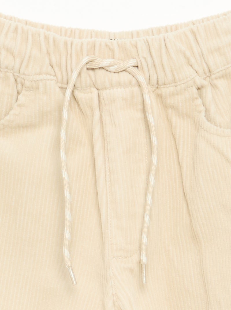 Pantaloni in velluto a costine Beige - Kiabi