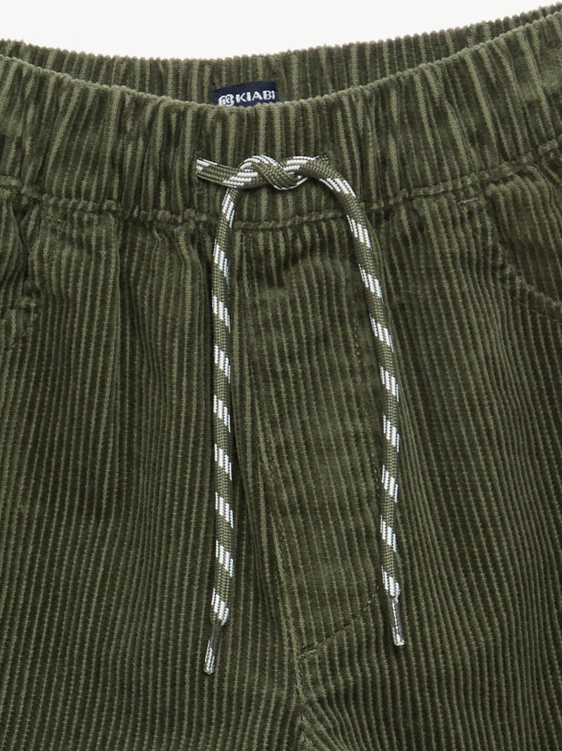 Pantaloni in velluto a costine Kaki - Kiabi