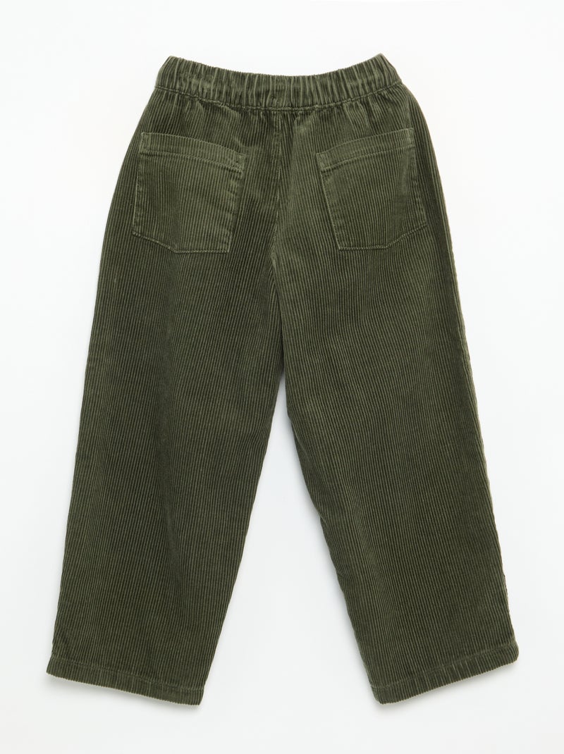 Pantaloni in velluto a costine Kaki - Kiabi