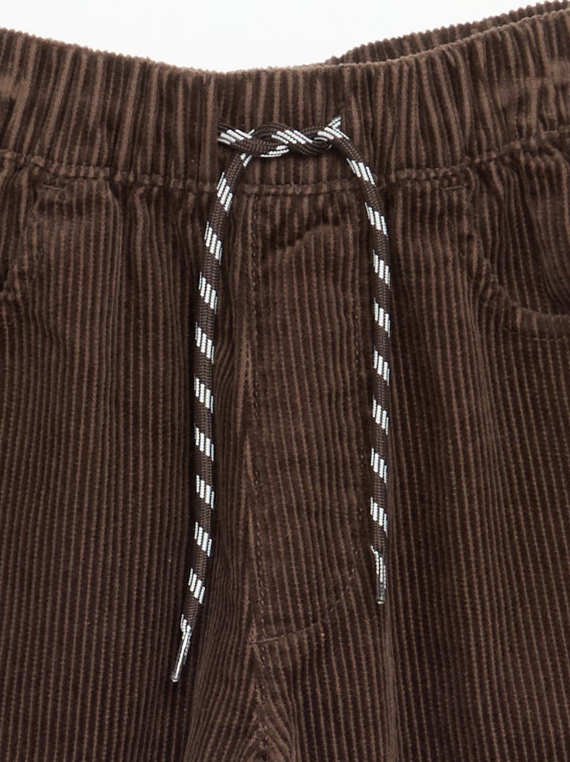 Pantaloni in velluto a costine Marrone - Kiabi