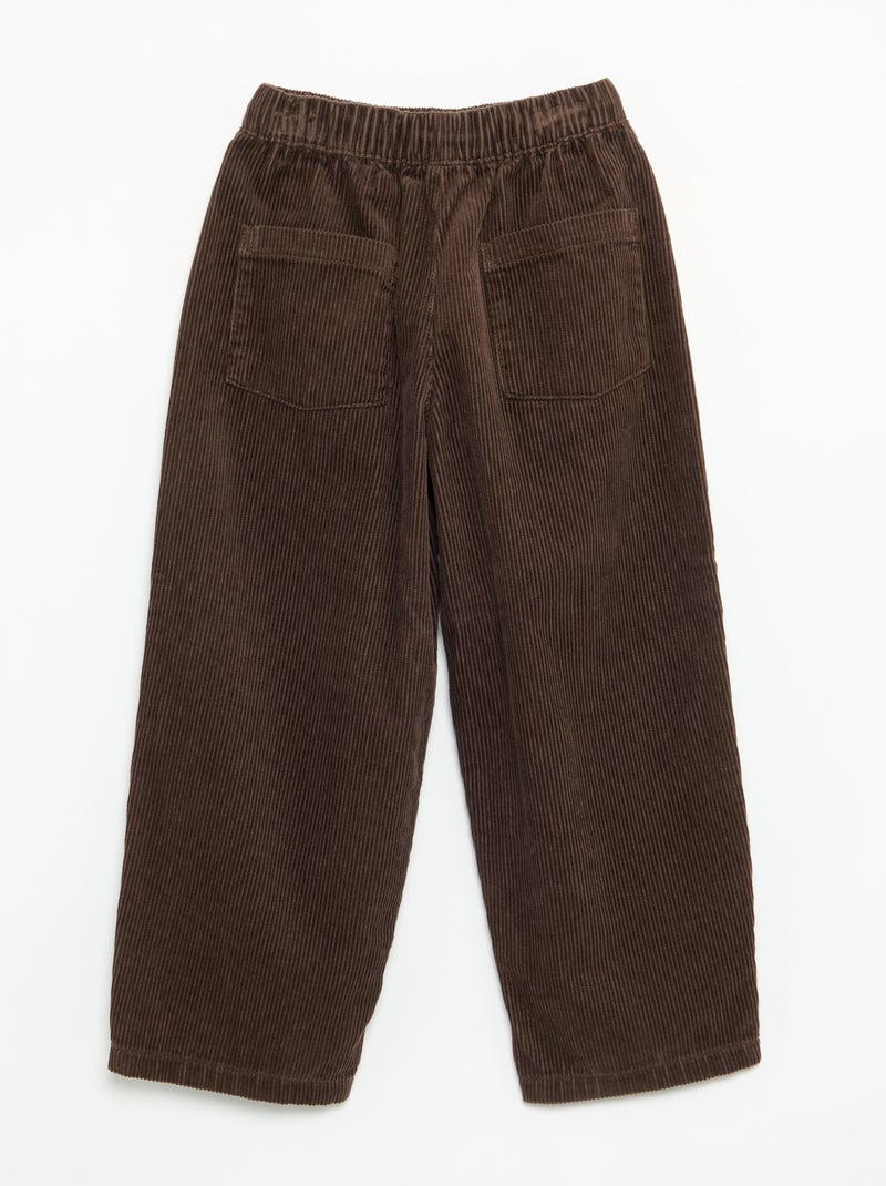 Pantaloni in velluto a costine Marrone - Kiabi