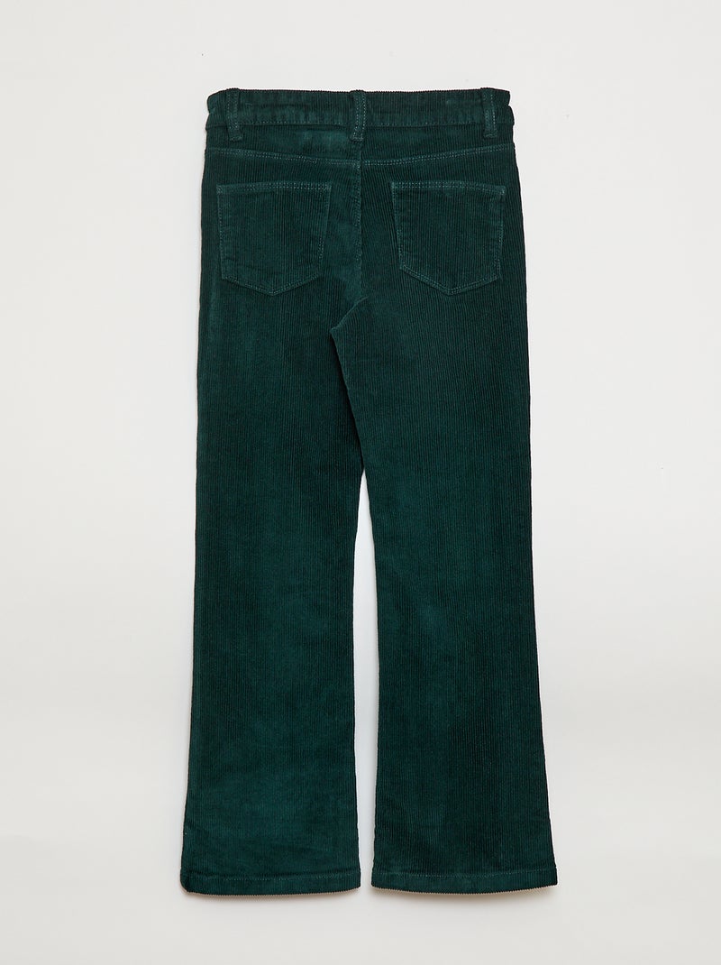 Pantaloni in velluto a zampa Verde - Kiabi