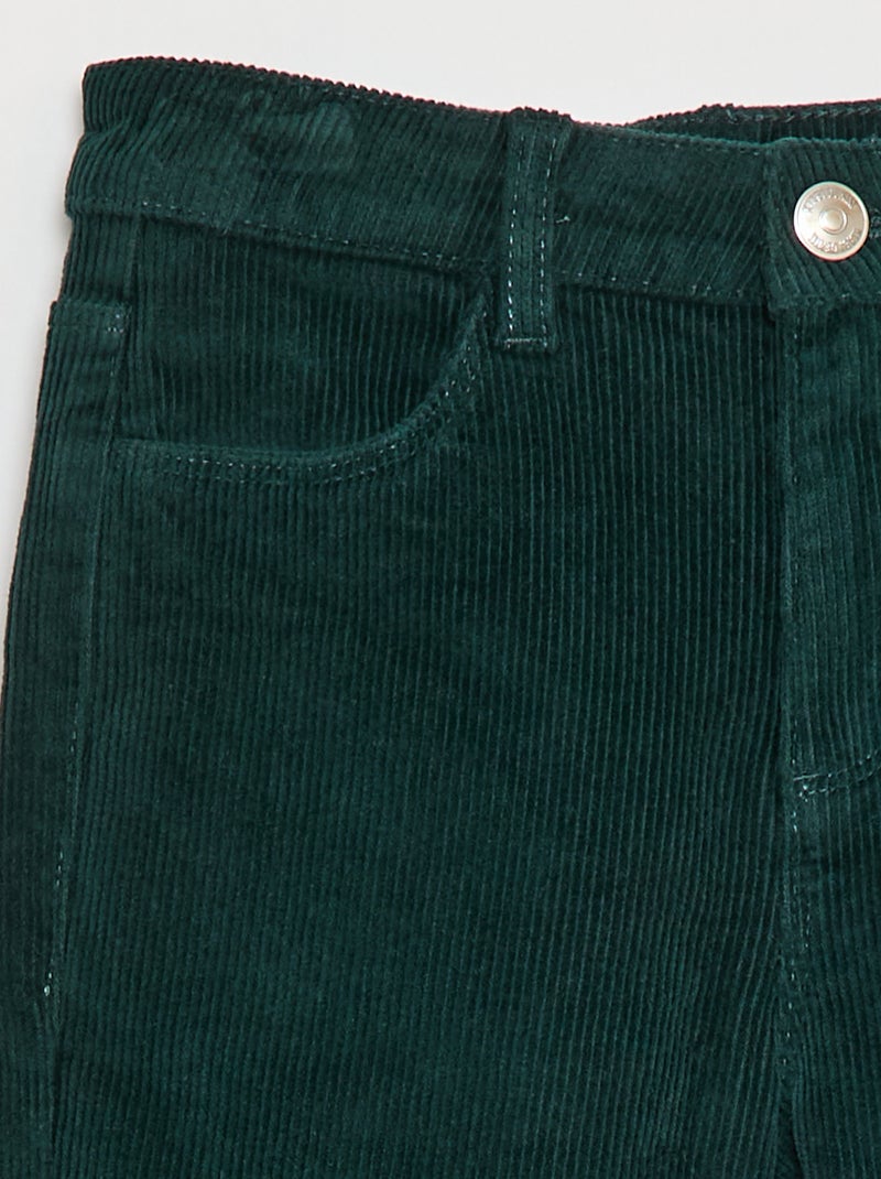 Pantaloni in velluto a zampa Verde - Kiabi