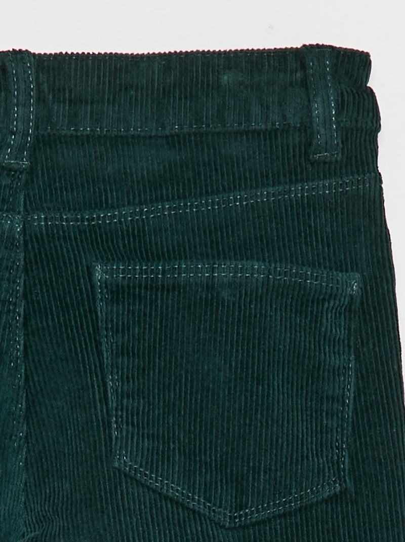Pantaloni in velluto a zampa Verde - Kiabi