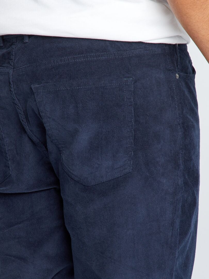 Rar pantaloni uomo in velluto slim blu