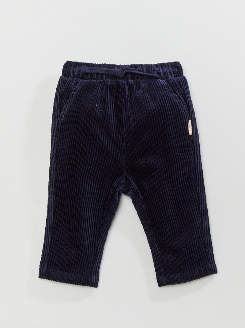 Pantaloni in velluto blu - Kiabi
