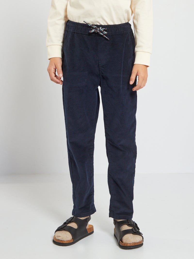 Pantaloni in velluto blu - Kiabi