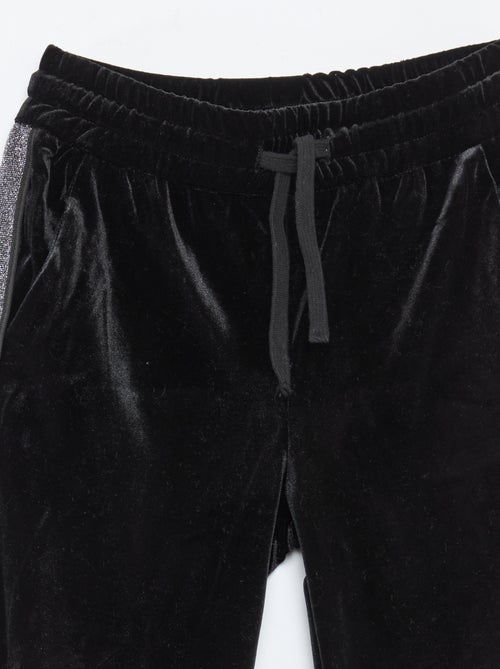 Pantaloni in velluto con bande paillettate - Kiabi