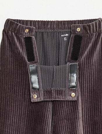 Pantaloni in velluto con doppia apertura a pressione - collezione facile da indossare