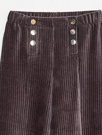 Pantaloni in velluto con doppia apertura a pressione - collezione facile da indossare