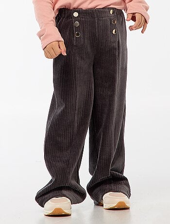 Pantaloni in velluto con doppia apertura a pressione - collezione facile da indossare