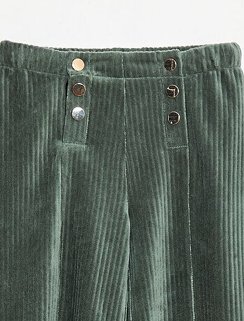 Pantaloni in velluto con doppia apertura a pressione - collezione facile da indossare
