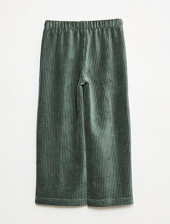 Pantaloni in velluto con doppia apertura a pressione - collezione facile da indossare