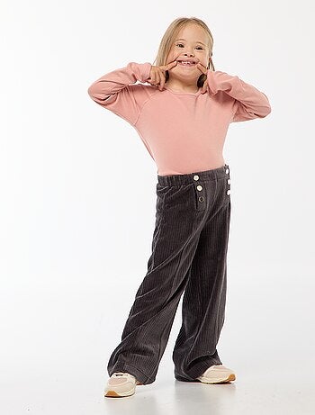 Pantaloni in velluto con doppia apertura a pressione - So Easy