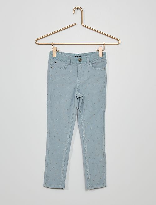 Pantaloni in velluto con motivi - BLU - Kiabi - 9.00€