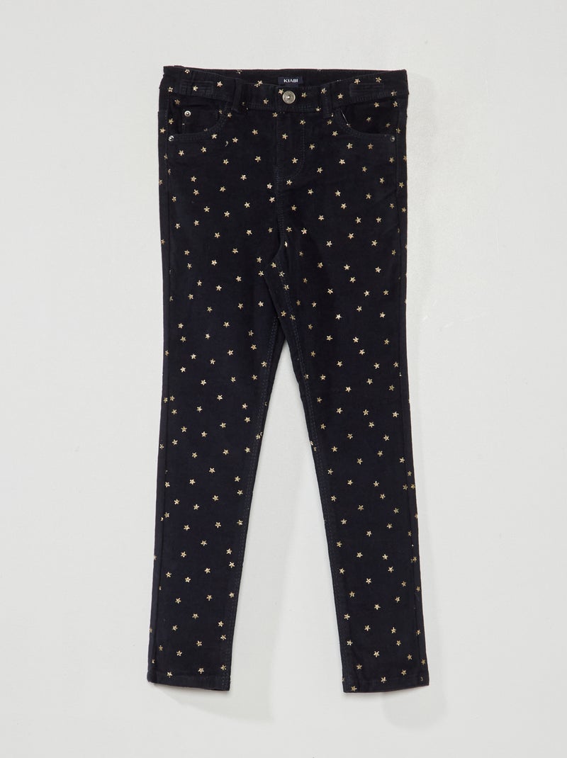 Pantaloni in velluto con stelle BLU - Kiabi
