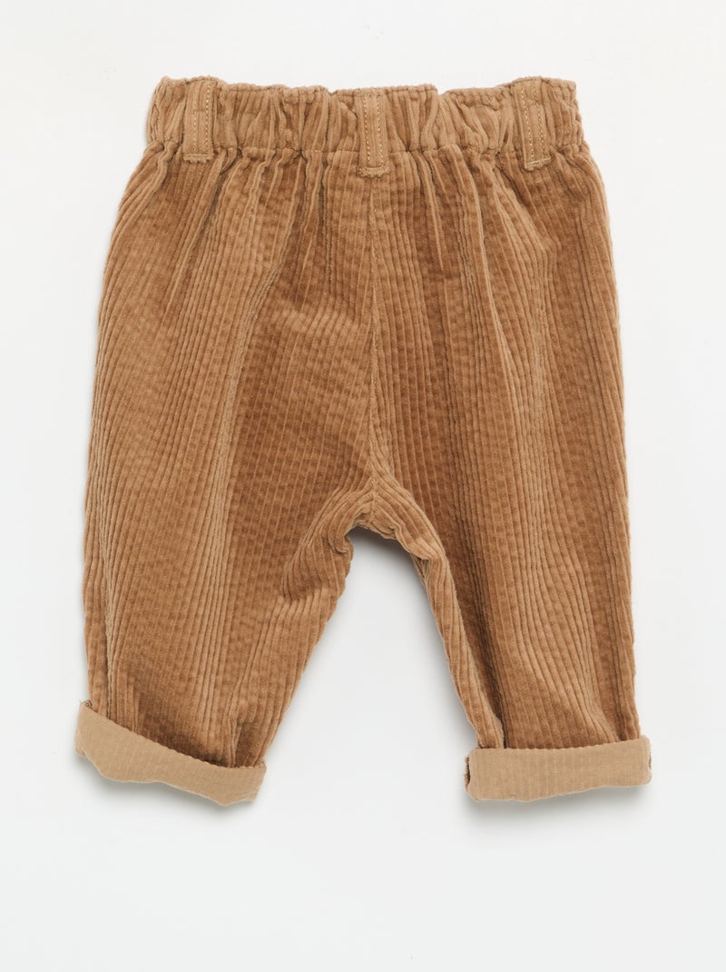 Pantaloni in velluto 'Disney' Beige - Kiabi