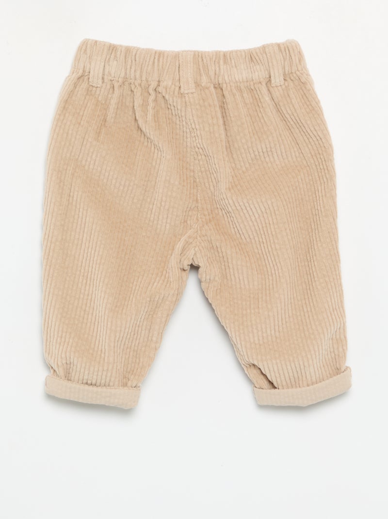 Pantaloni in velluto 'Disney' 'Minnie' Beige - Kiabi