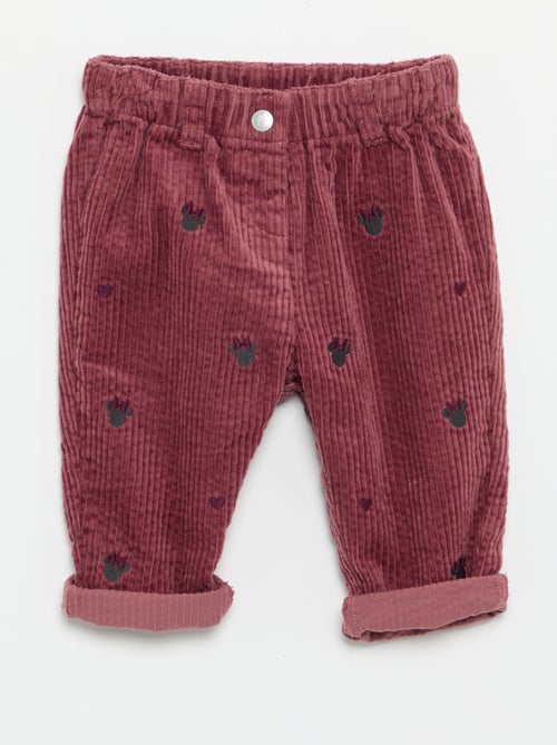 Pantaloni in velluto 'Disney' 'Minnie' - Kiabi
