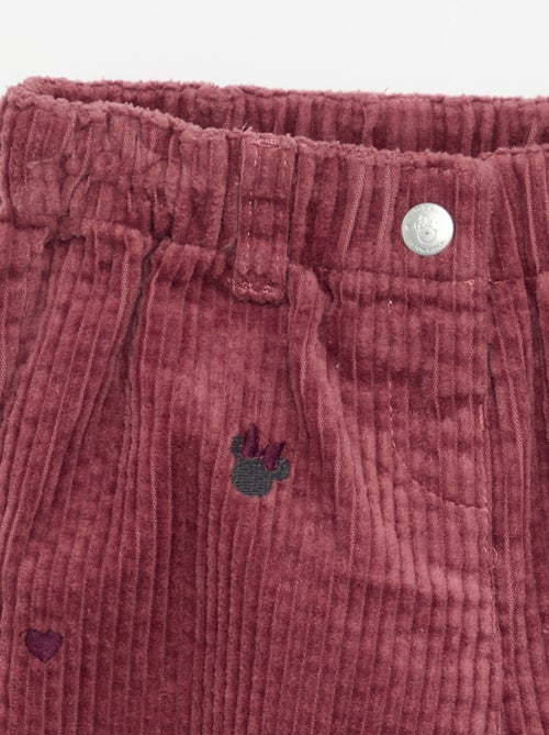 Pantaloni in velluto 'Disney' 'Minnie' - Kiabi