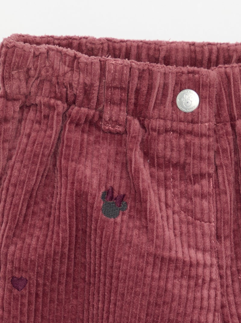 Pantaloni in velluto 'Disney' 'Minnie' Rosa - Kiabi