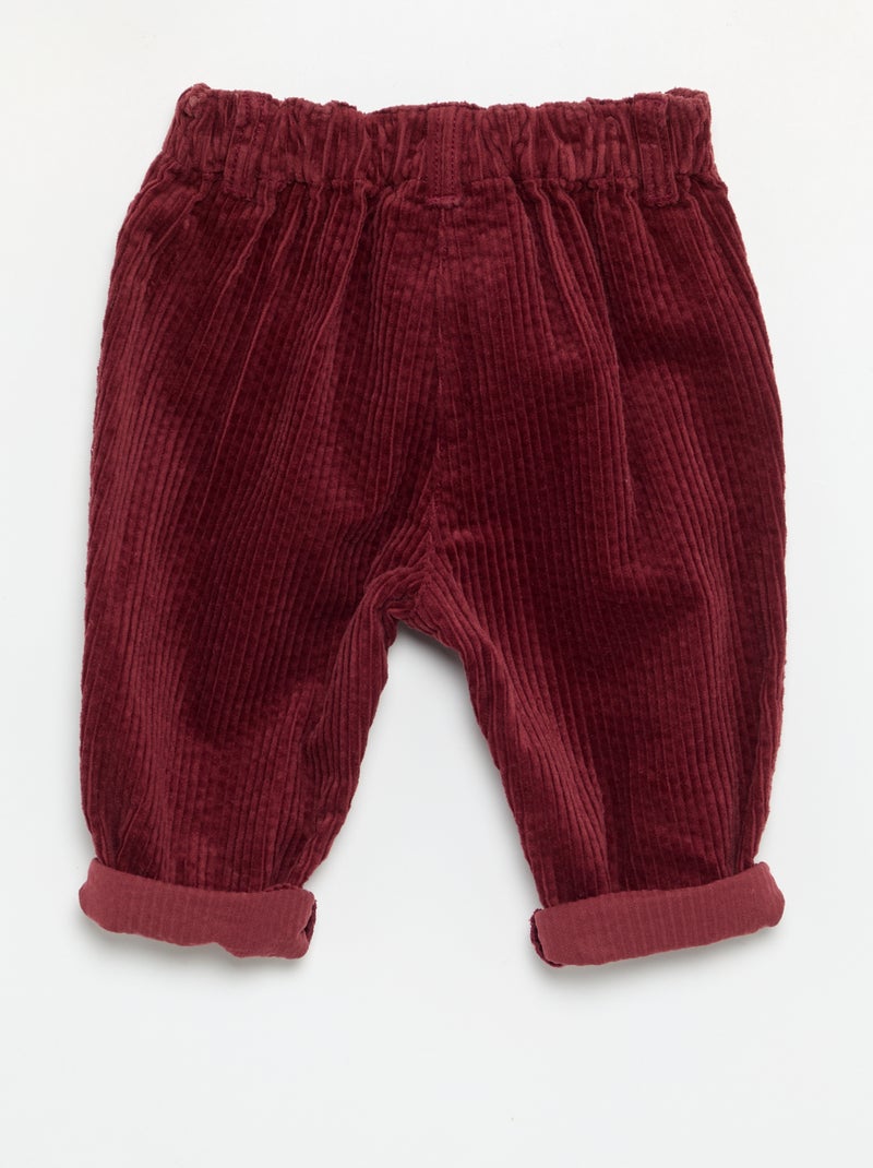 Pantaloni in velluto 'Disney' Rosso - Kiabi