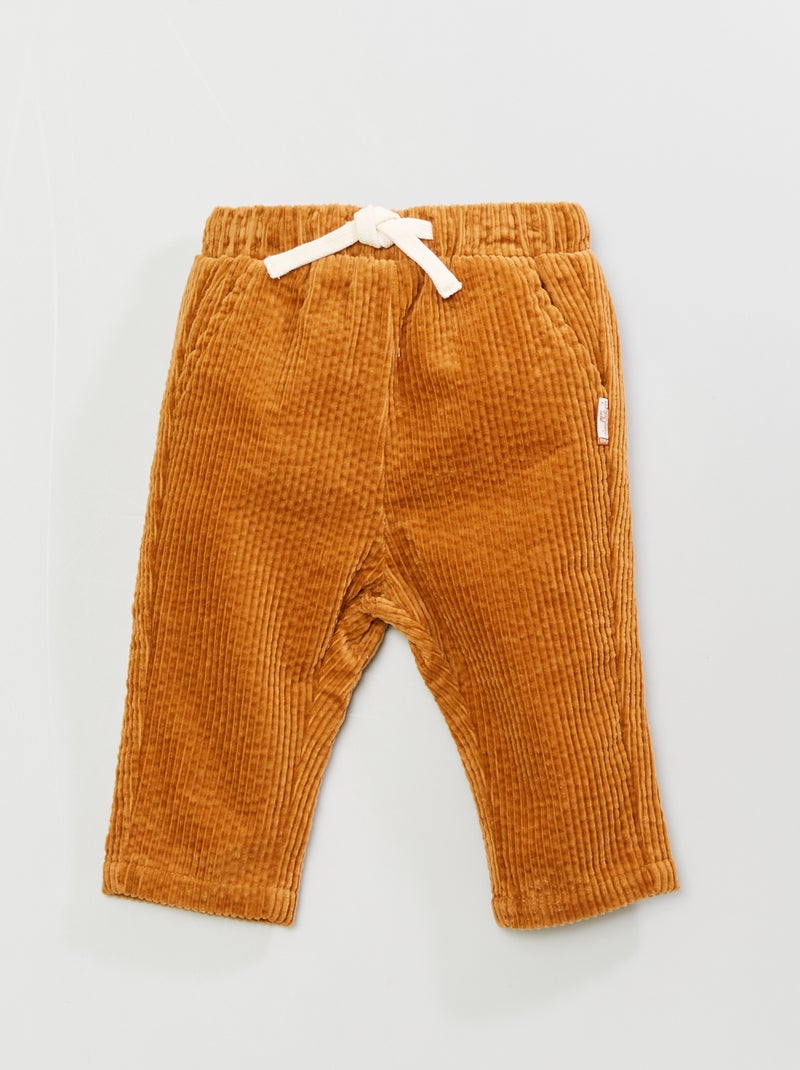 Pantaloni in velluto MARRONE - Kiabi