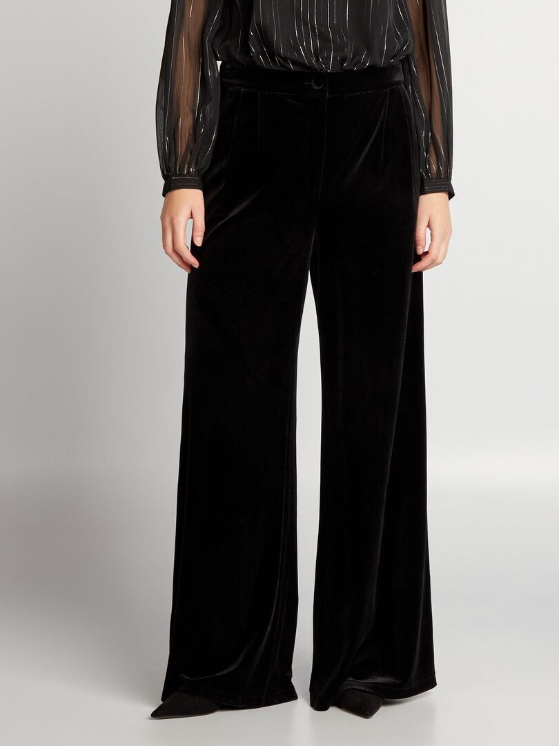 Pantalon Seven7 En Velours Noir – Taille 30-44 – Applications Strass – Neuf Sans Étiquettes