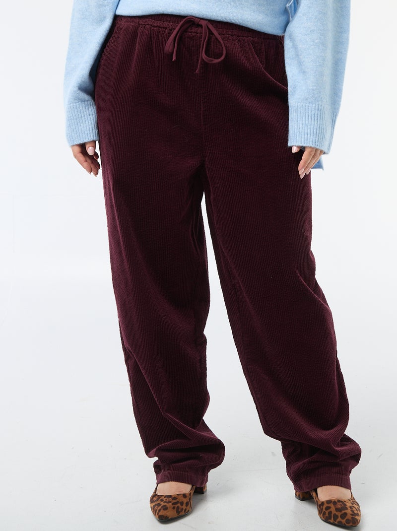 Pantaloni in velluto Rosso - Kiabi